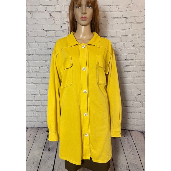 New Maurices Golden Aura Cotton Collegiate Shacket Shirt Size 2X - Picture 2 of 15